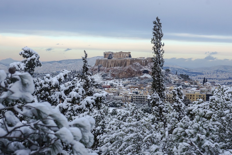 Neve em Atenas