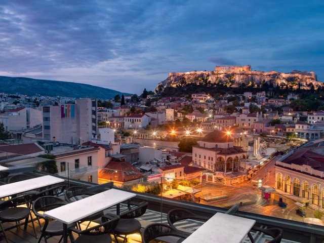 Hotéis no centro turístico de Atenas