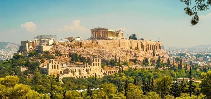 Visita à Acrópole de Atenas