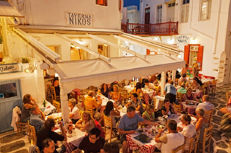 Restaurante Niko's Tavern em Mykonos