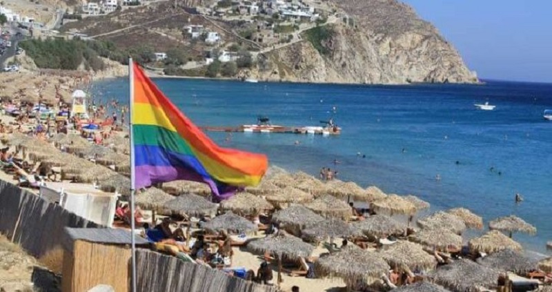 Bandeira LGBTI em Mykonos