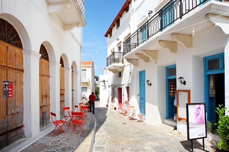 Vila da ilha de Naxos