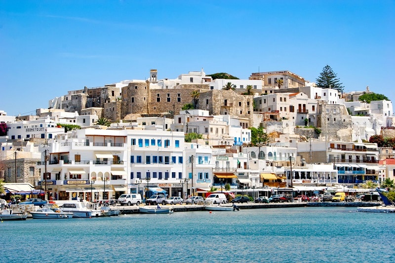 Vista da ilha de Naxos