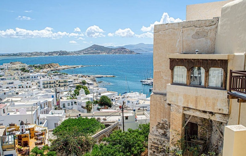 Vista de Naxos, na Grécia