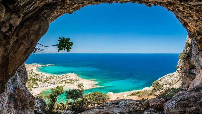 Praia em Creta