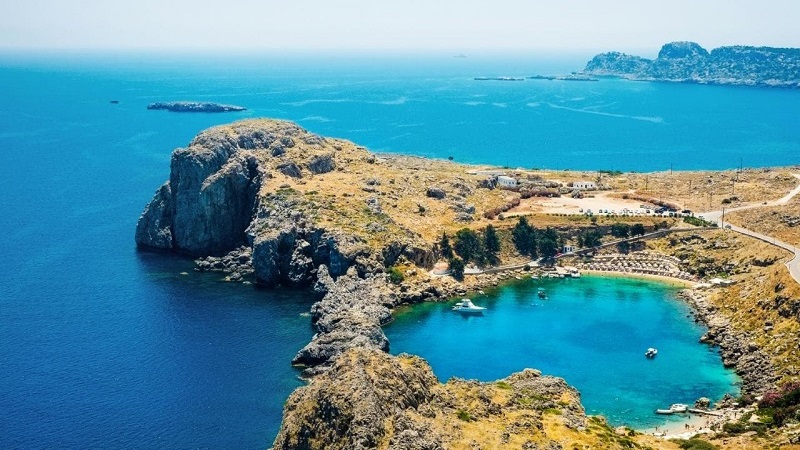 Pontos turísticos em Rodes na Grécia