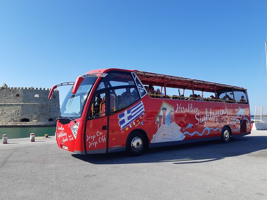 Passeio de ônibus turístico em Creta