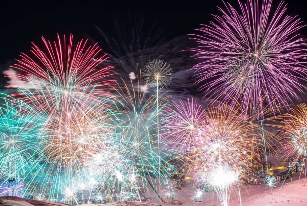 Fogos de artifício de ano-novo em Creta