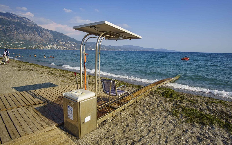 Praia acessível em Creta