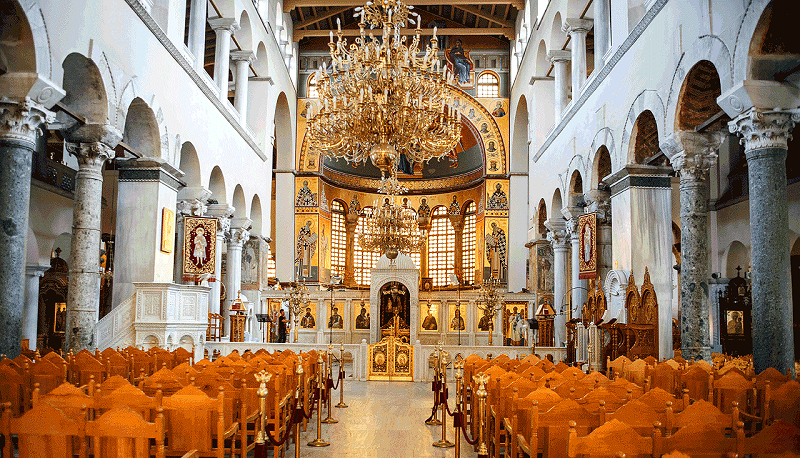 Pontos turísticos em Tessalônica na Grécia: Church of Saint Dimitrios em Tessalônica