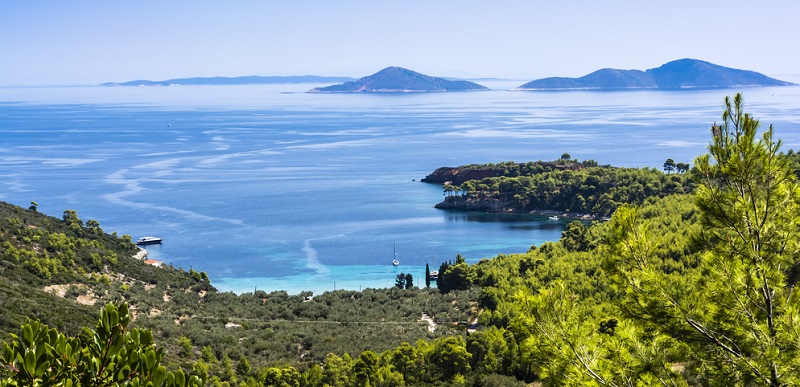 Baía de Alonissos, ilha na Grécia